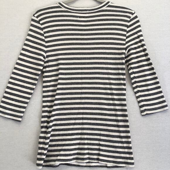 Michael Stars for ANTHRO Womens Black White Striped Top XS/S - Picture 6 of 8